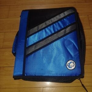 Stylish Blue and Black Binder with Logo